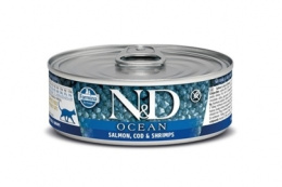 Консервы для кошек Farmina N&D Cat Ocean Salmon, Cod & Shrimp