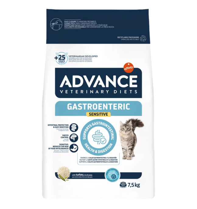 Сухой корм для кошек Advance Veterinary Diets Cat Gastroenteric Sensitive (7,5 кг)