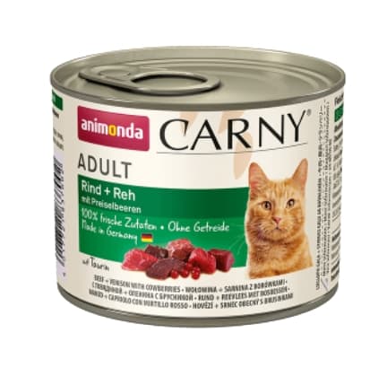 Консервы для кошек Animonda CARNY Adult (говядина, оленина, клюква) (200 гр.)