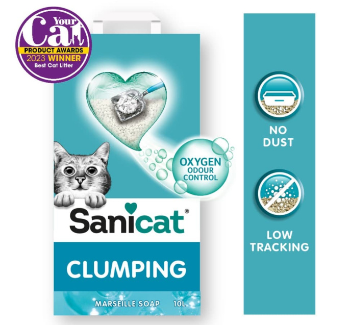 Наполнитель бентонитовый Sanicat Clumping Marseillе soap (аромат марсельского мыла) (8 л)