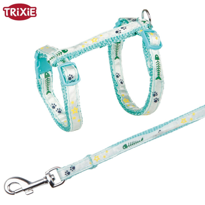 TRIXIE Набор для кошек шлея с поводком (23–39 см/10 мм)
