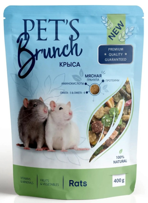 Сухой корм для крыс Pet's Brunch (400 гр)