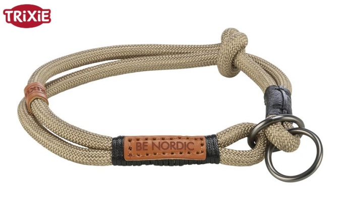 Ошейник-удавка для собак TRIXIE BE NORDIC (песочный/черный) (XS-S, 30см/6мм)