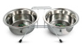 Миска металлическая на подставке Triol (2 х 0.20 л)