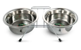 Миска металлическая на подставке Triol