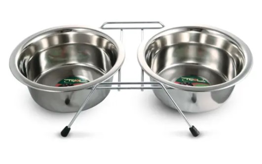 Миска металлическая на подставке Triol (2 х 0.20 л)