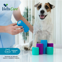 Бинт самофиксирующийся Valta Care Premium c горьким вкусом голубой