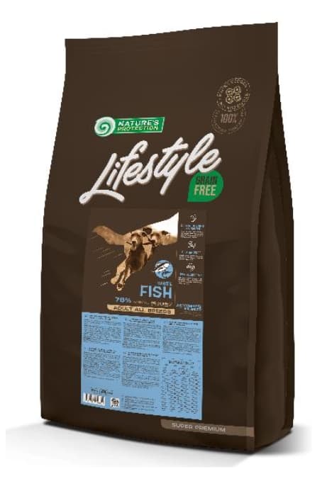 Сухой корм для собак Nature's Protection Lifestyle Adult Dog (Белая рыба) (1,5 кг)