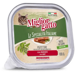 Паштет для кошек Miglior Gatto Le Specialità Italiane Adult Cat (говядина)