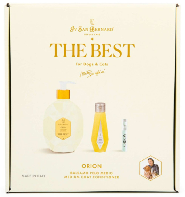 Набор Orion кондиционер для средней шерсти 500 мл, шампунь 120 мл + парфюм 2 мл ISB The Best line (500 мл/ 120 мл/ 2 мл)