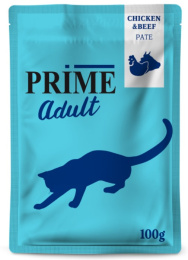 Влажный корм для кошек PRIME Паштет Adult Cat (курица, говядина)