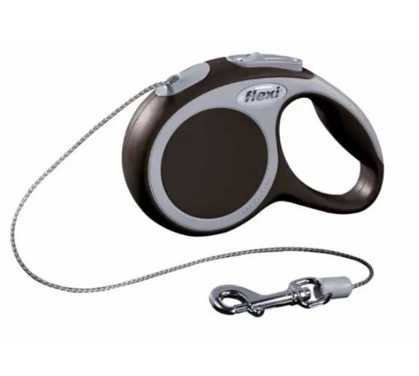 Поводок-рулетка Flexi VARIO (трос) черный (8 кг/3м)