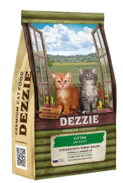 Сухой корм для котят DEZZIE Kitten (курица, индейка)