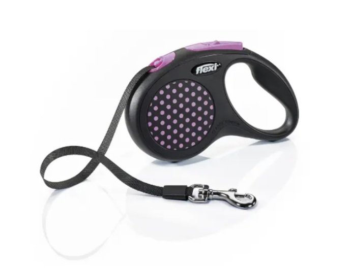 Поводок-рулетка Flexi DESIGN (лента) фиолетовый (15 кг/5м)