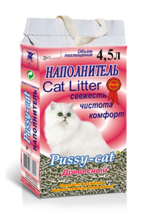 Древесный наполнитель Pussy-Сat (4,5 л)