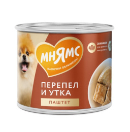 Влажный корм для собак Мнямс На каждый день Паштет из утки и перепела «СИЛЬНЫЙ ИММУНИТЕТ»