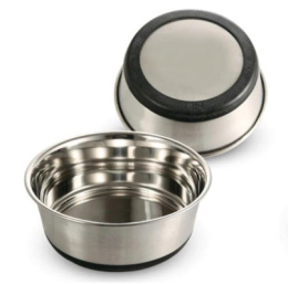 Миска металлическая на резинке утяжеленная Triol