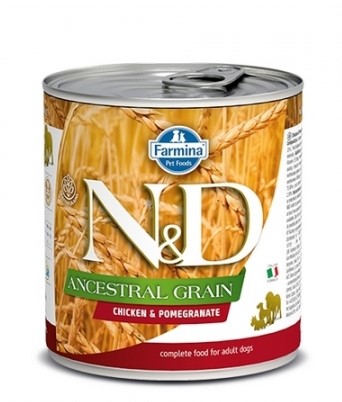 Консервы для собак Farmina N&D Dog Ancestral Grain Chicken & Pomegranate Mini (курица, гранат) (140 гр.)