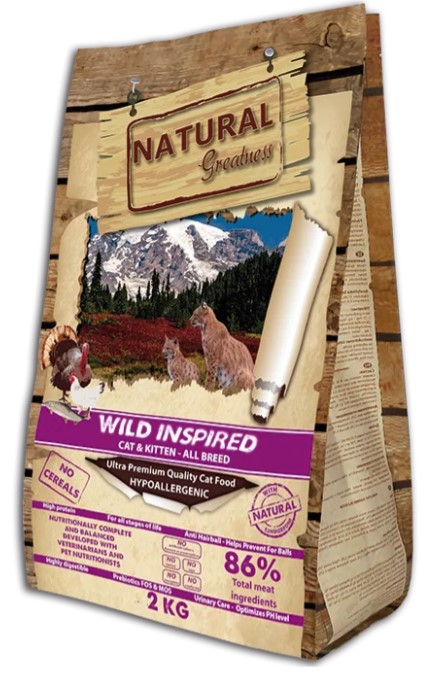 Сухой корм для кошек Natural Greatness Wild Instinct Kitten & Cat (курица, индейка) (600 гр)