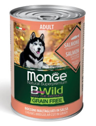 Консервы для собак Monge BWild GF Dog Adult All Breeds (лосось,тыква)