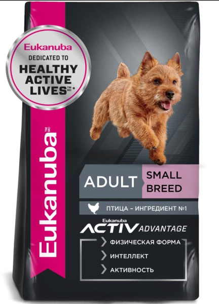Сухой корм для собак Eukanuba Adult Small Breed (птица) (0.8 кг)