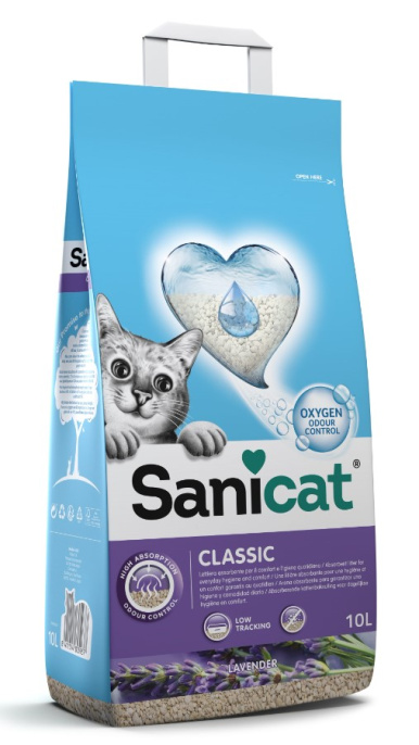Наполнитель минеральный Sanicat Classic Lavander (лаванда) (16 л)