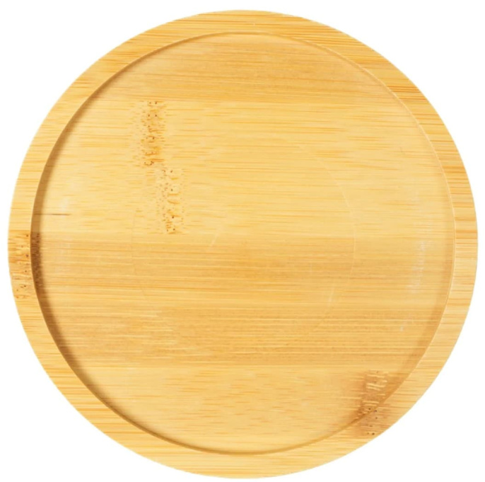 Миска Mr.Kranch Bamboo керамическая на бамбуковой подставке 250 мл (голубая)