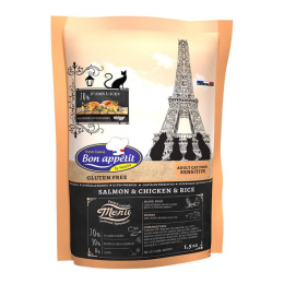 Сухой корм для кошек Bon Appetit CAT Adult Sensitive (лосось, курица)
