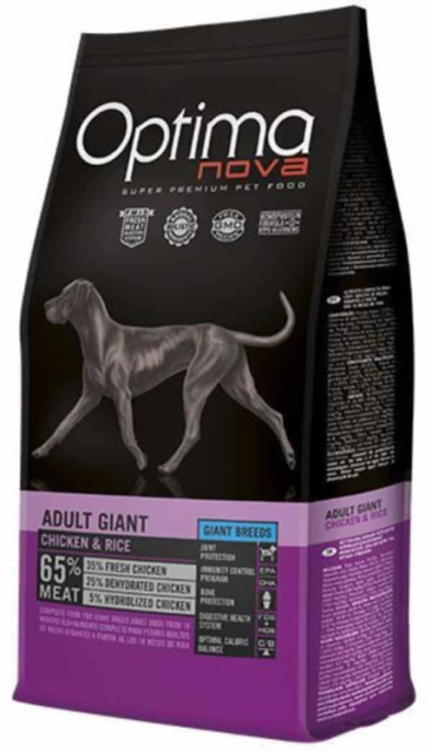 Сухой корм для собак гигантских пород Optima Nova Adult Giant (курица, рис) (12 кг)
