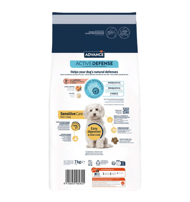 Сухой корм для собак Advance Dog Mini Sensitive (лосось) (7 кг)