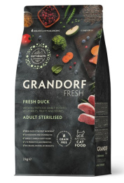 Сухой корм для стерилизованных кошек GRANDORF Fresh Duck&Sweet Potato Adult STERILISED (утка, батат)