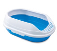 Туалет для кошек овальный с бортом TRIOL синий (43 х 30 х 15 см )