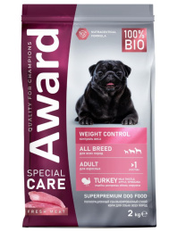 Сухой корм для собак Award Special Care Weight Control Adult Dog (индейка)