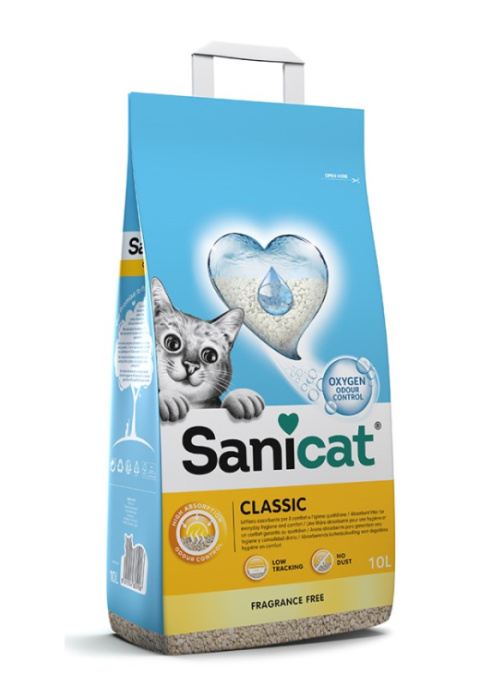 Наполнитель минеральный Sanicat Classic unscented (без аромата) (10 л)
