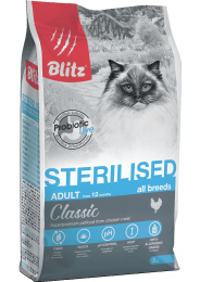 Сухой корм для кошек Blitz Classic Adult Sterilised Cat All Breeds (курица)
