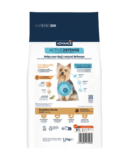 Сухой корм для йорка Advance Dog Yorkshire Terrier (курица) (1,5 кг)