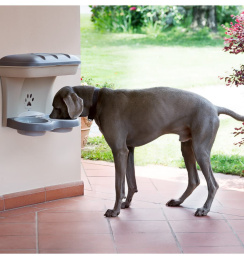 Миска для собак Bama Pet настенная двойная бежевая