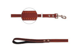 Поводок кожаный двойной Gamma 23*1300 мм