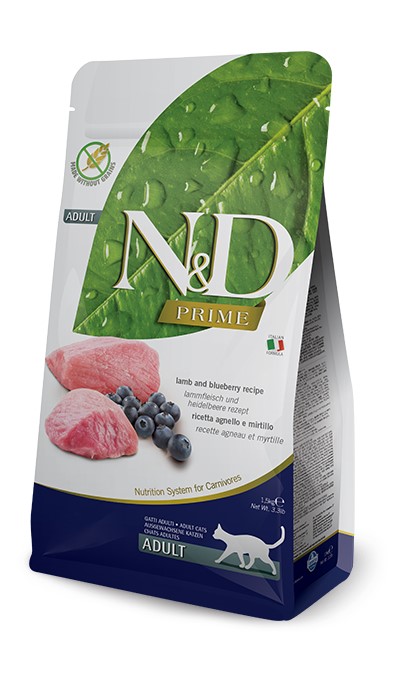 Сухой корм для кошек Farmina N&D Prime Cat Lamb & Blueberry Adult (300 гр.)