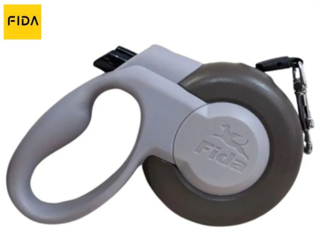 Поводок-рулетка для собак Fida Mars (лента), коричневая (S 5 м)