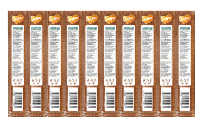 Лакомство для кошек Мнямс лакомые палочки 13,5 см из индейки и ягненка (10х5 гр.)