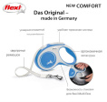 Поводок-рулетка Flexi NEW COMFORT (лента) синий (XS, 12кг/3м)