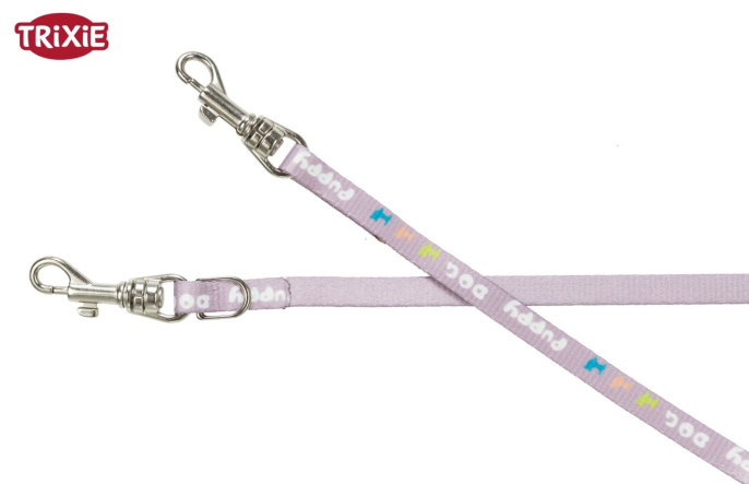 Шлея с поводком для щенков TRIXIE Junior (светло-сиреневый) (M-L 27-45 см/10 мм)