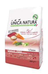 Сухой корм для собак Unica Natura Unico Mini (Оленина, рис, морковь)